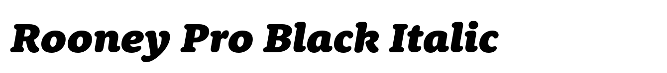 Rooney Pro Black Italic